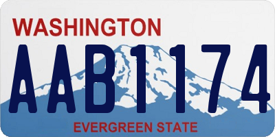 WA license plate AAB1174