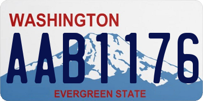 WA license plate AAB1176