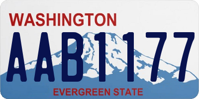 WA license plate AAB1177