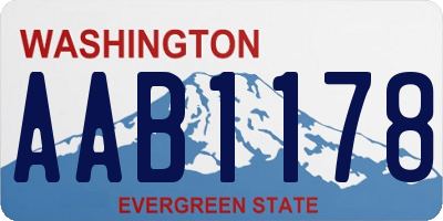 WA license plate AAB1178