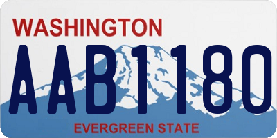 WA license plate AAB1180