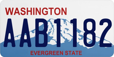 WA license plate AAB1182