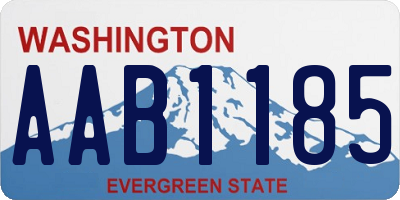 WA license plate AAB1185