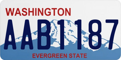 WA license plate AAB1187