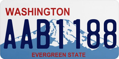 WA license plate AAB1188