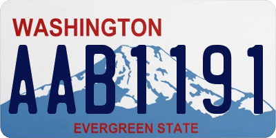 WA license plate AAB1191