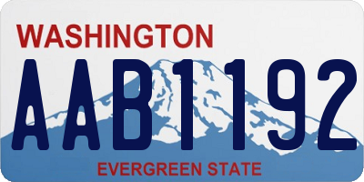 WA license plate AAB1192