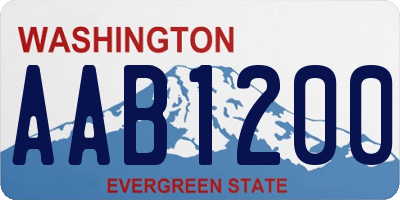 WA license plate AAB1200