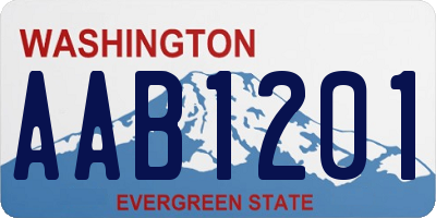 WA license plate AAB1201