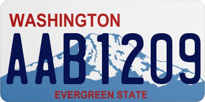 WA license plate AAB1209