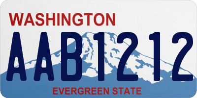 WA license plate AAB1212