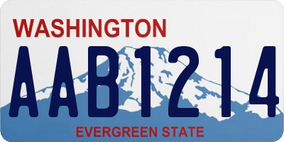 WA license plate AAB1214