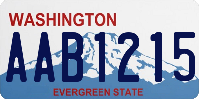 WA license plate AAB1215