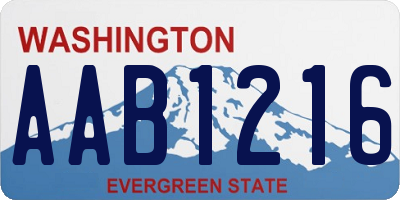 WA license plate AAB1216