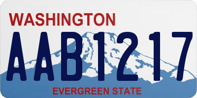 WA license plate AAB1217