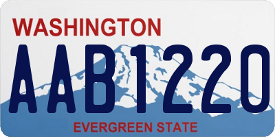 WA license plate AAB1220