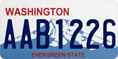 WA license plate AAB1226