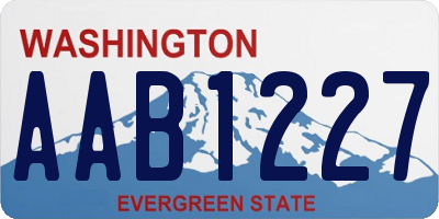 WA license plate AAB1227