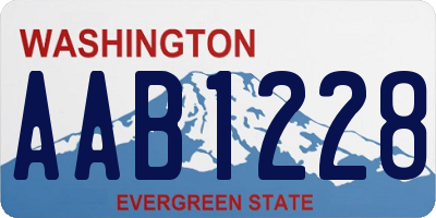 WA license plate AAB1228