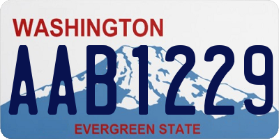 WA license plate AAB1229