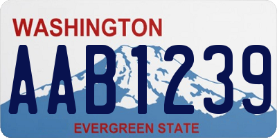 WA license plate AAB1239