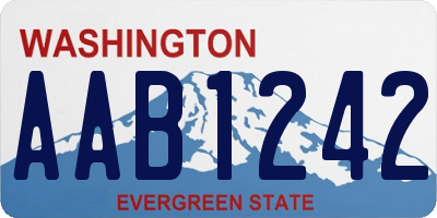 WA license plate AAB1242