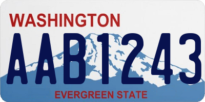 WA license plate AAB1243