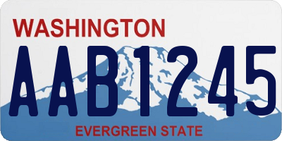 WA license plate AAB1245