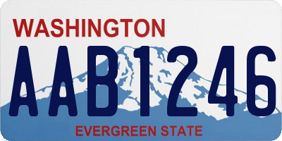 WA license plate AAB1246