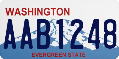 WA license plate AAB1248