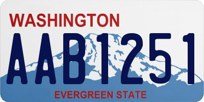 WA license plate AAB1251