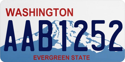 WA license plate AAB1252