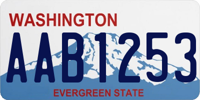 WA license plate AAB1253