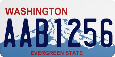 WA license plate AAB1256