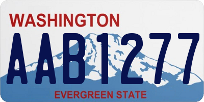 WA license plate AAB1277