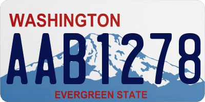 WA license plate AAB1278