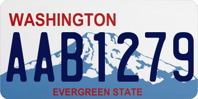 WA license plate AAB1279