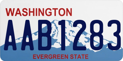 WA license plate AAB1283