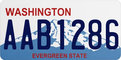 WA license plate AAB1286