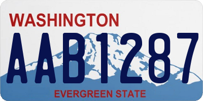 WA license plate AAB1287