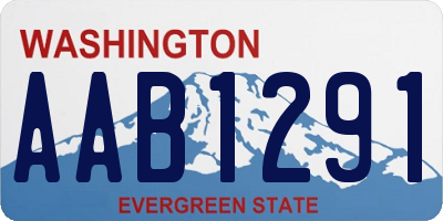 WA license plate AAB1291