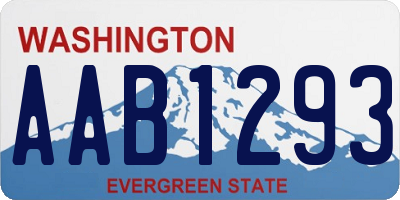 WA license plate AAB1293