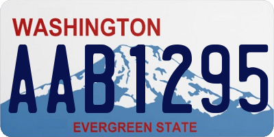 WA license plate AAB1295