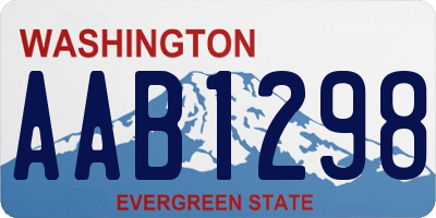 WA license plate AAB1298