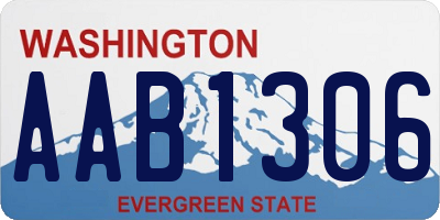 WA license plate AAB1306