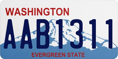 WA license plate AAB1311