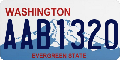 WA license plate AAB1320