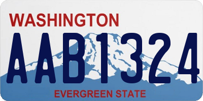 WA license plate AAB1324