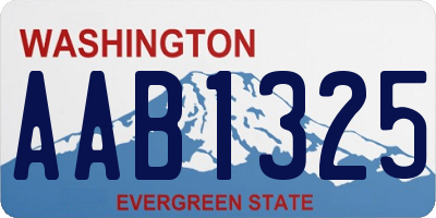 WA license plate AAB1325