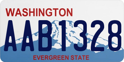 WA license plate AAB1328